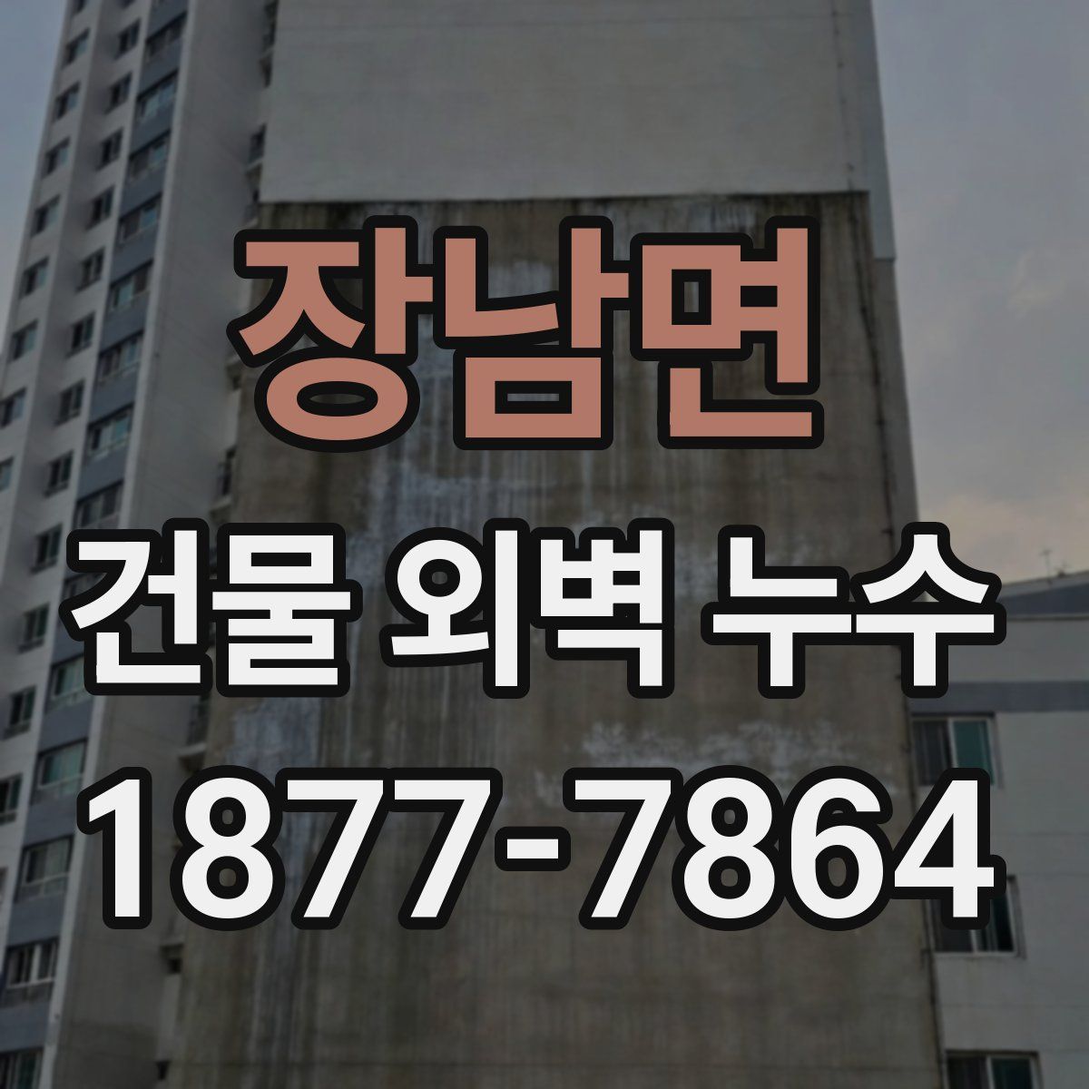 장남면 건물 외벽 누수