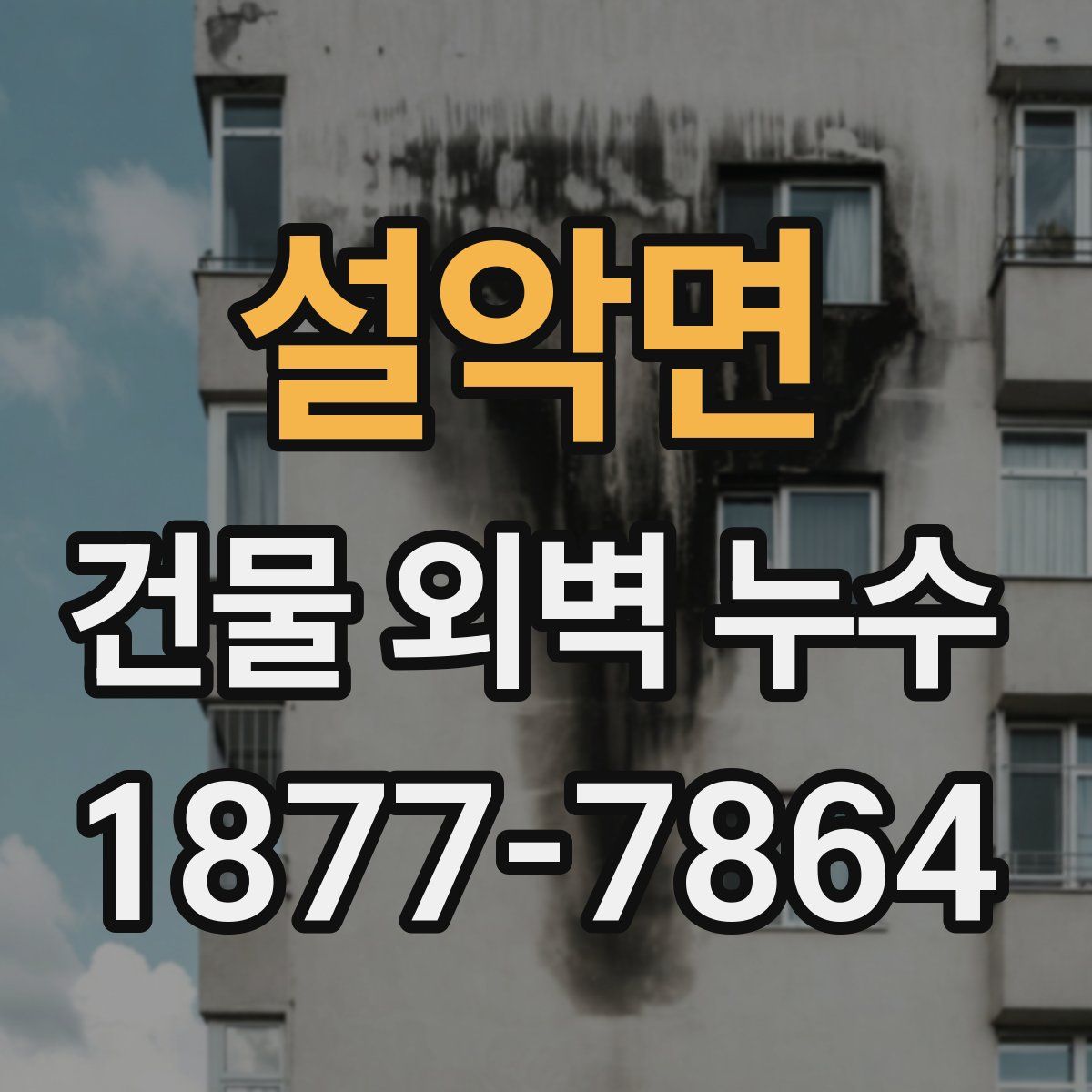 설악면 건물 외벽 누수