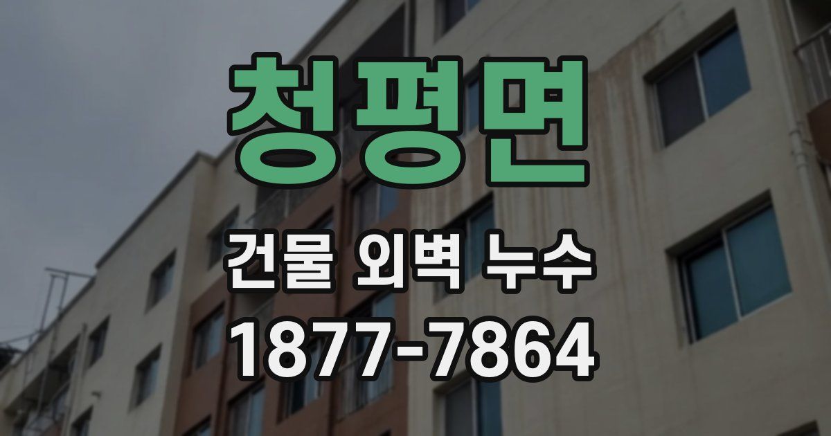 청평면 건물 외벽 누수