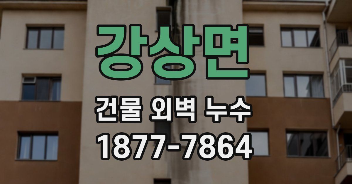 강상면 건물 외벽 누수
