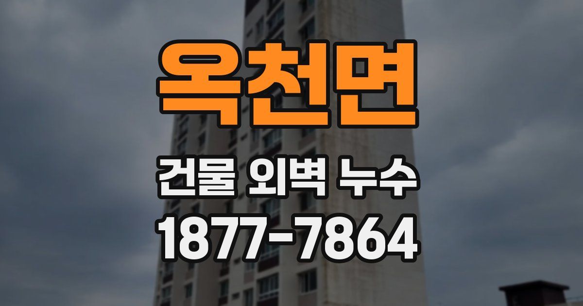 옥천면 건물 외벽 누수