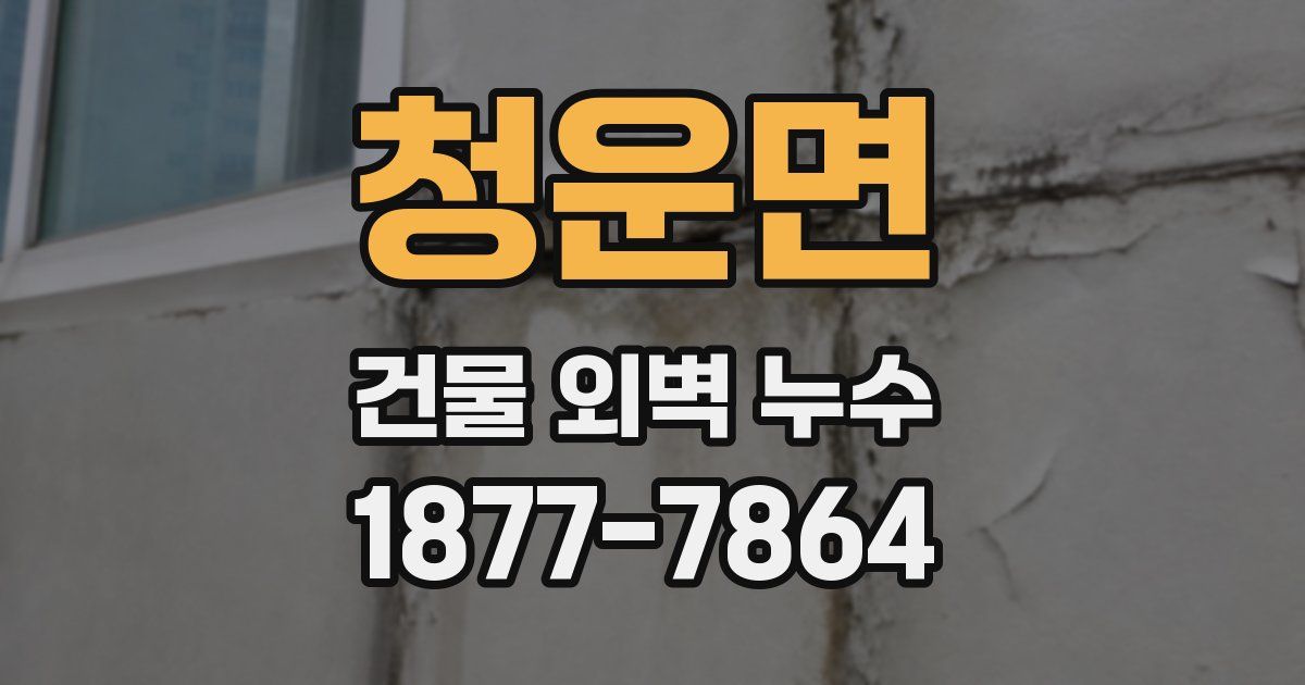 청운면 건물 외벽 누수