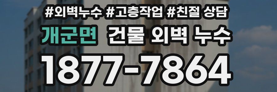 개군면 건물 외벽 누수