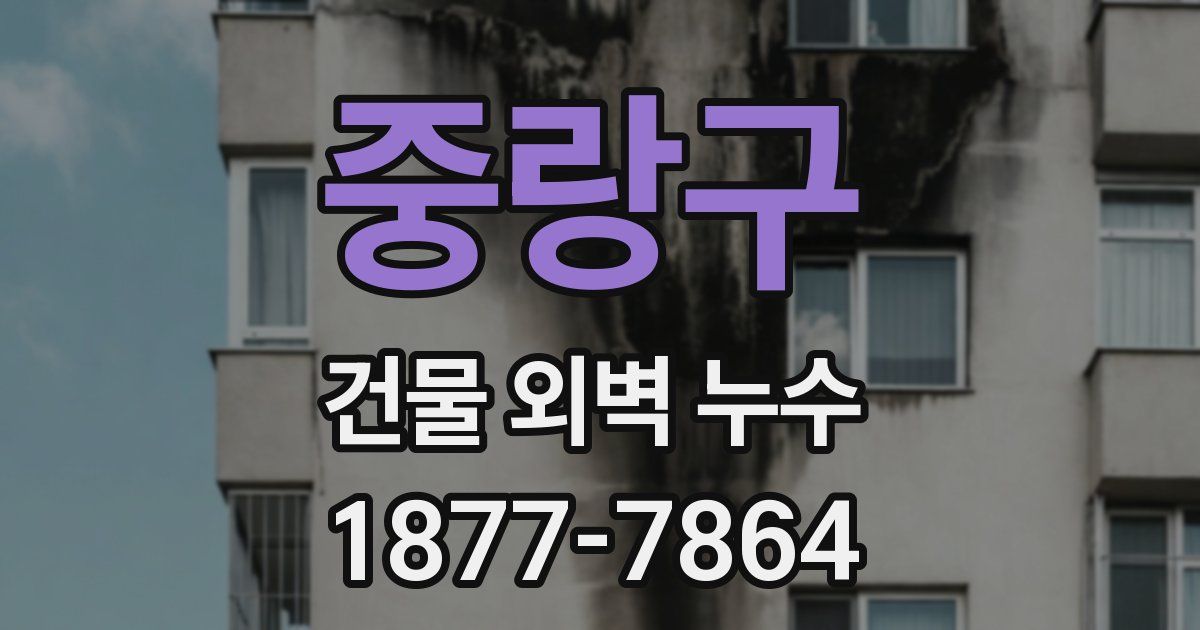 중랑구 건물 외벽 누수