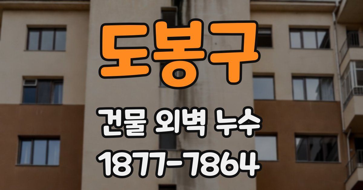 도봉구 건물 외벽 누수