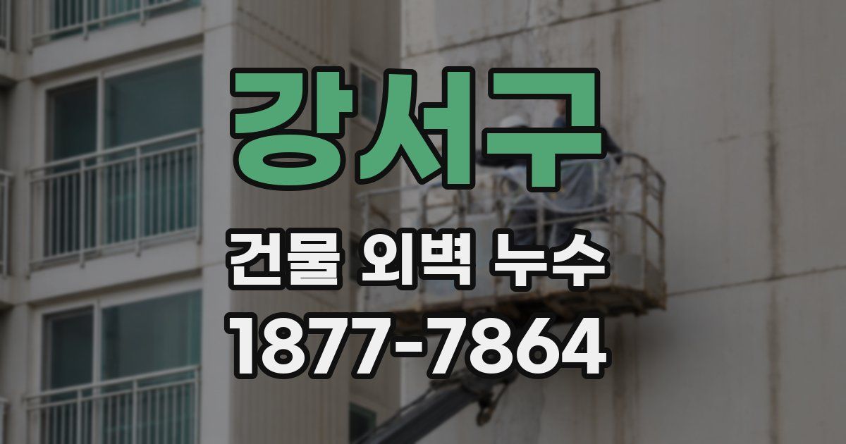 강서구 건물 외벽 누수