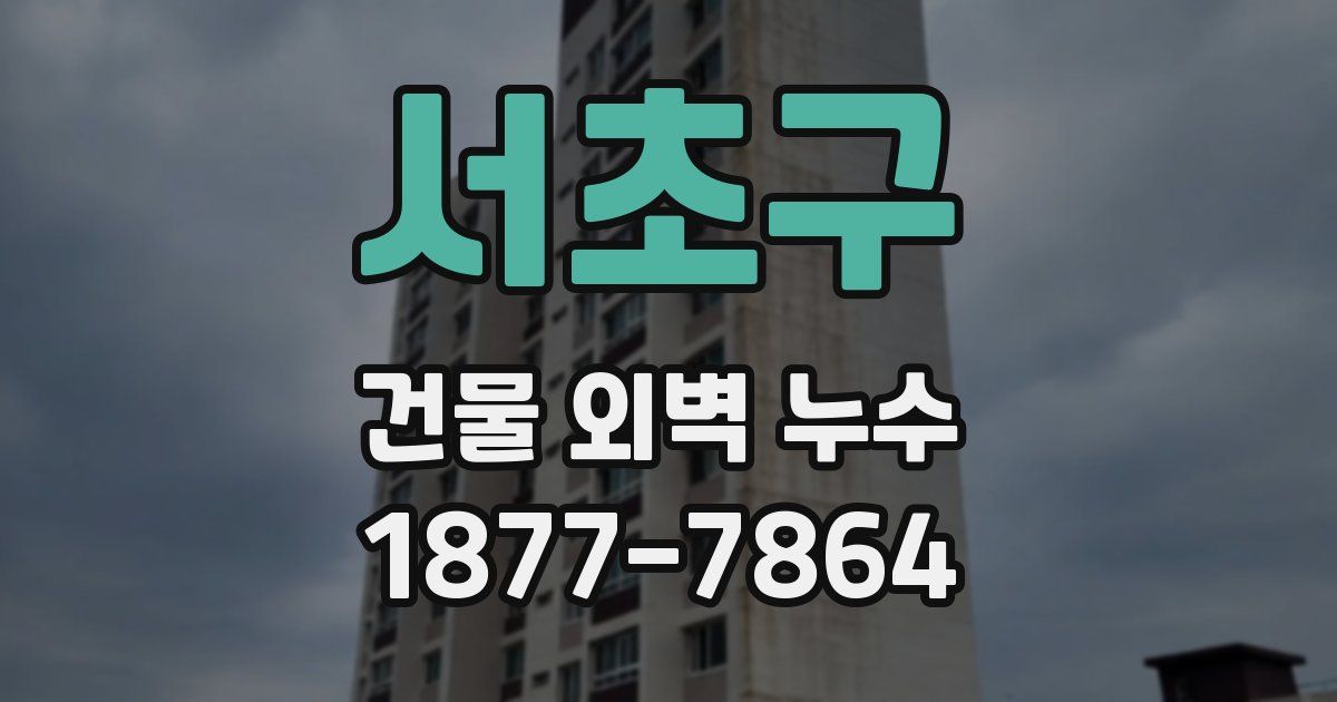 서초구 건물 외벽 누수