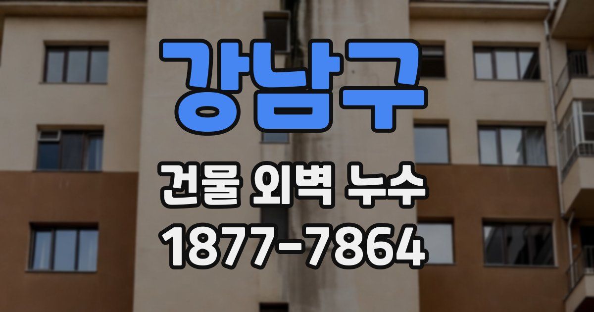 강남구 건물 외벽 누수