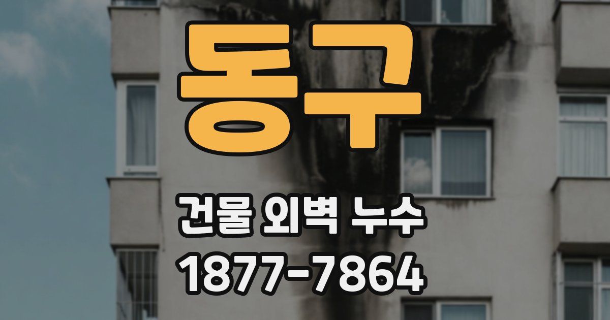 동구 건물 외벽 누수