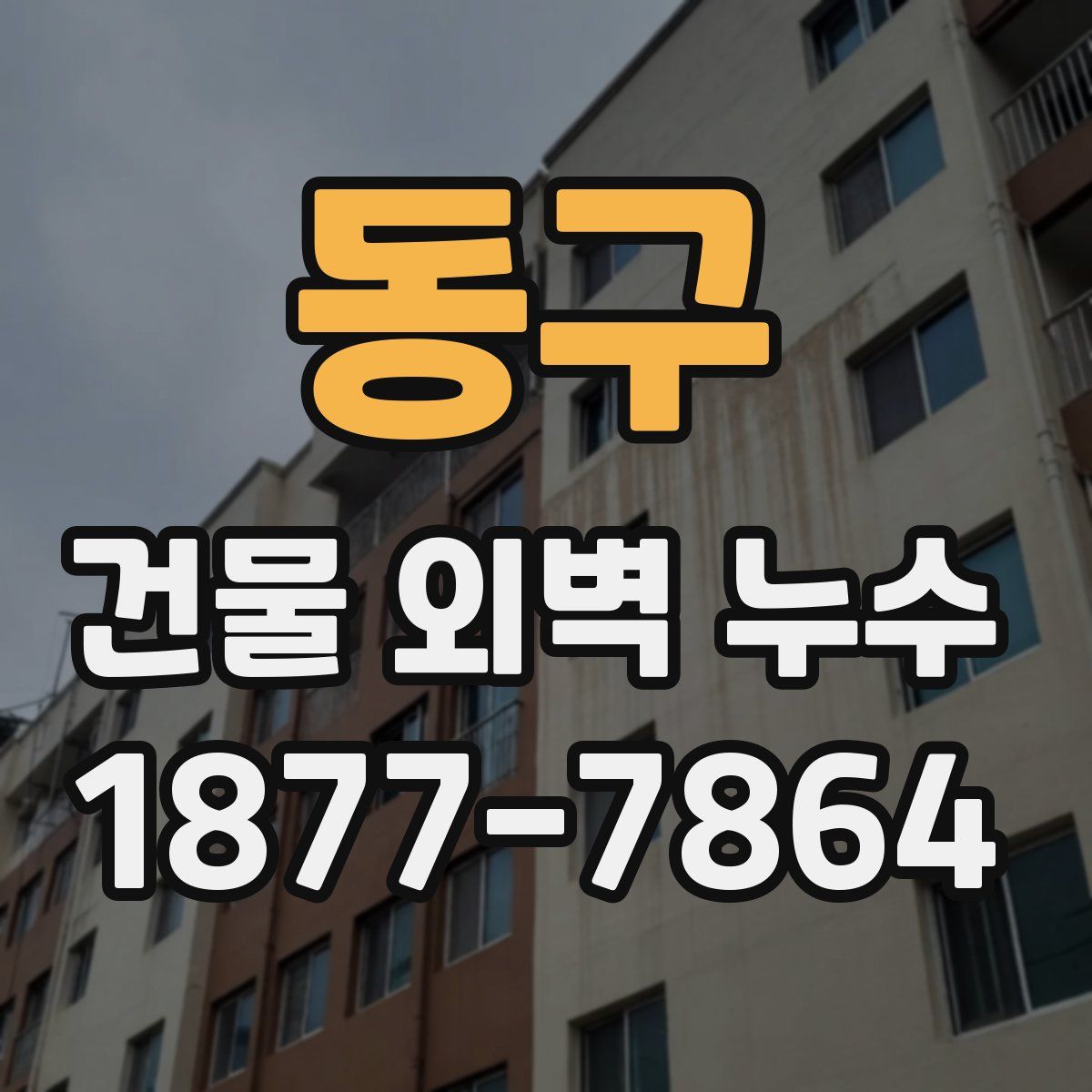 동구 건물 외벽 누수