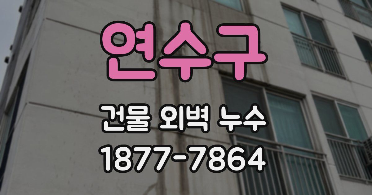 연수구 건물 외벽 누수
