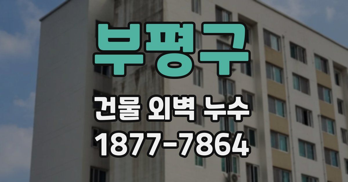 부평구 건물 외벽 누수