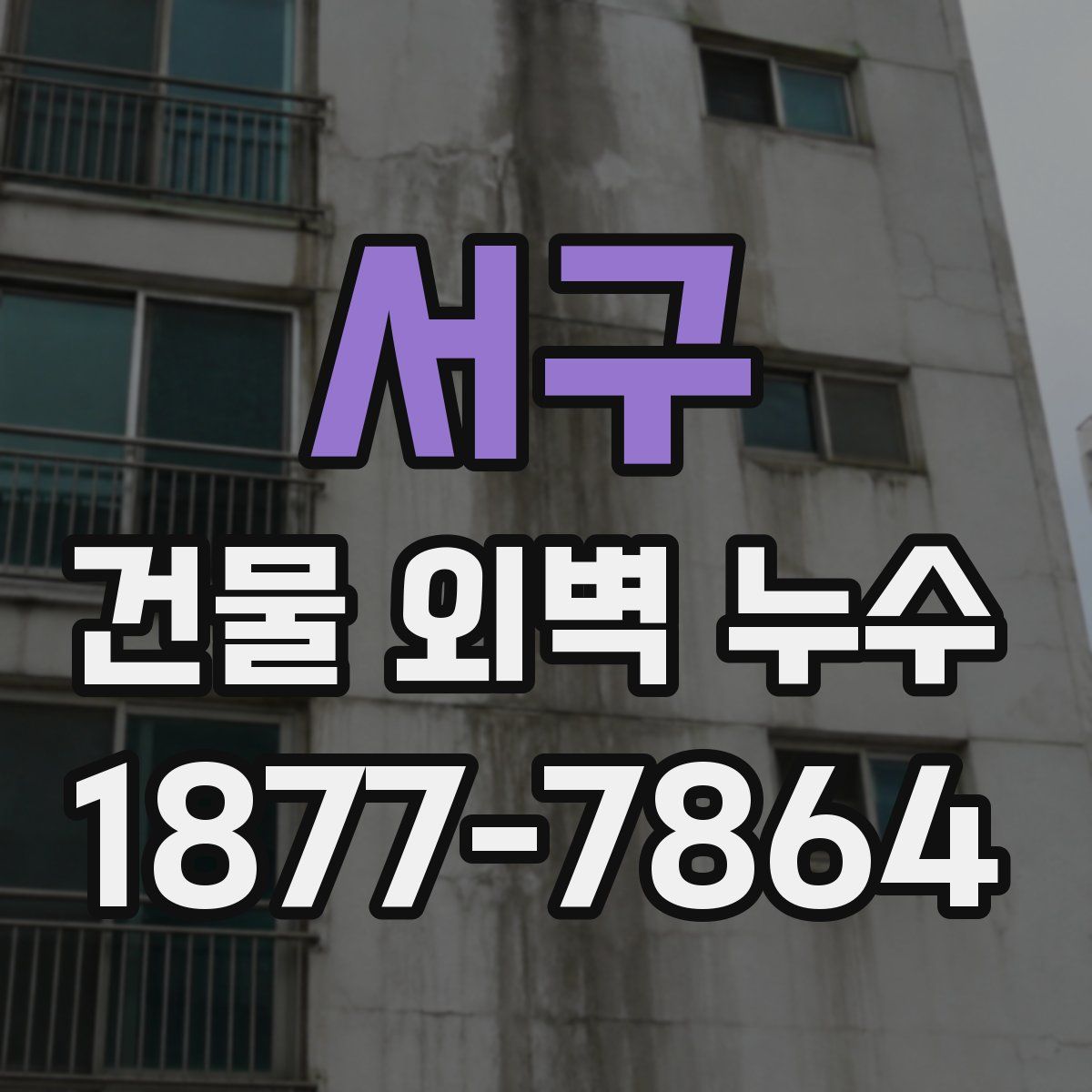 서구 건물 외벽 누수