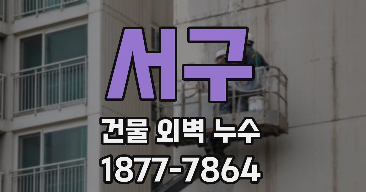 서구 건물 외벽 누수