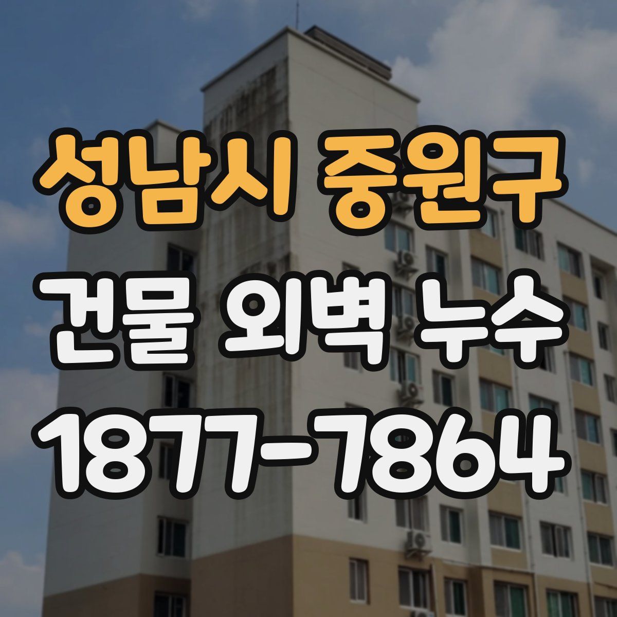 성남시 중원구 건물 외벽 누수