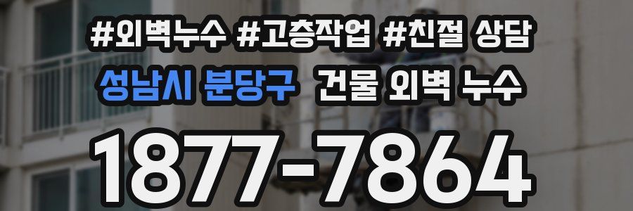 성남시 분당구 건물 외벽 누수