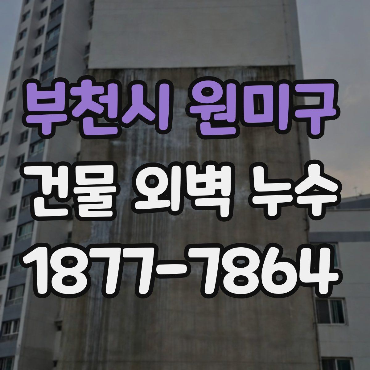 부천시 원미구 건물 외벽 누수 상태에서 보는 외벽 점검 포인트