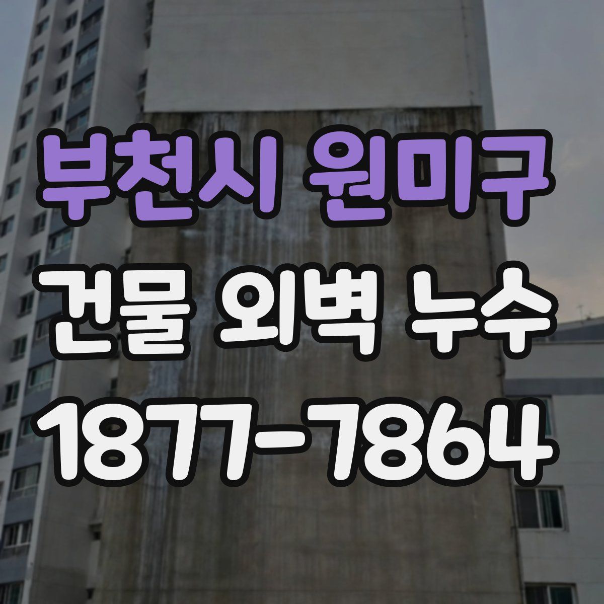 부천시 원미구 건물 외벽 누수