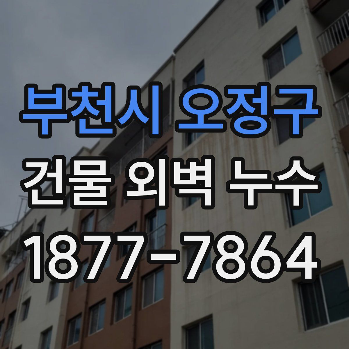 부천시 오정구 건물 외벽 누수