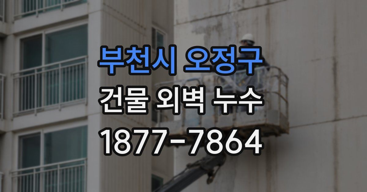 부천시 오정구 건물 외벽 누수