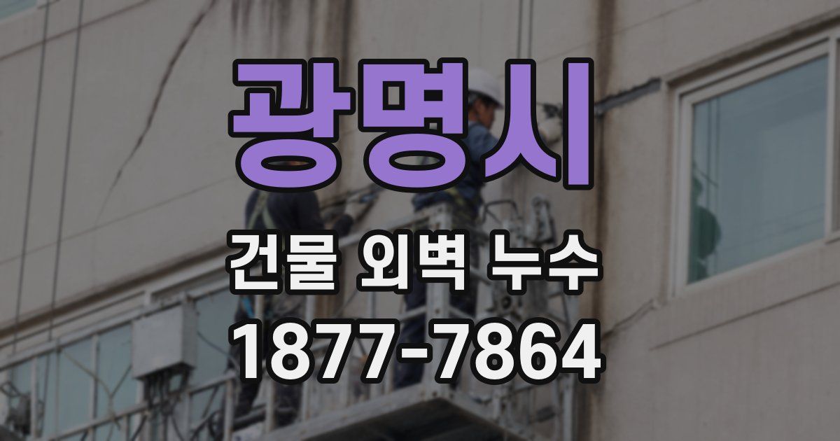 광명시 건물 외벽 누수