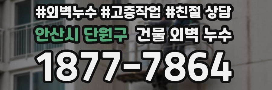 안산시 단원구 건물 외벽 누수
