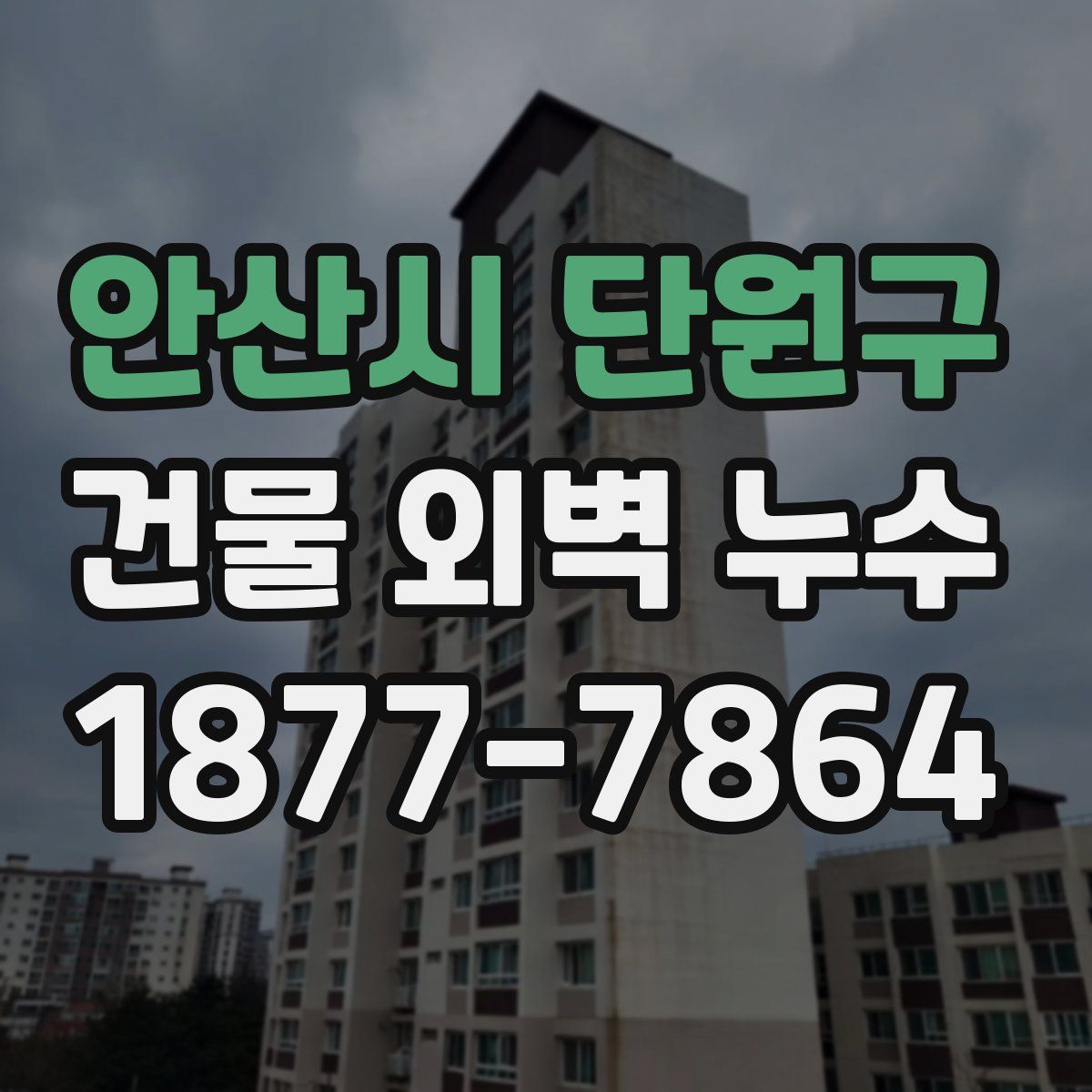 안산시 단원구 건물 외벽 누수
