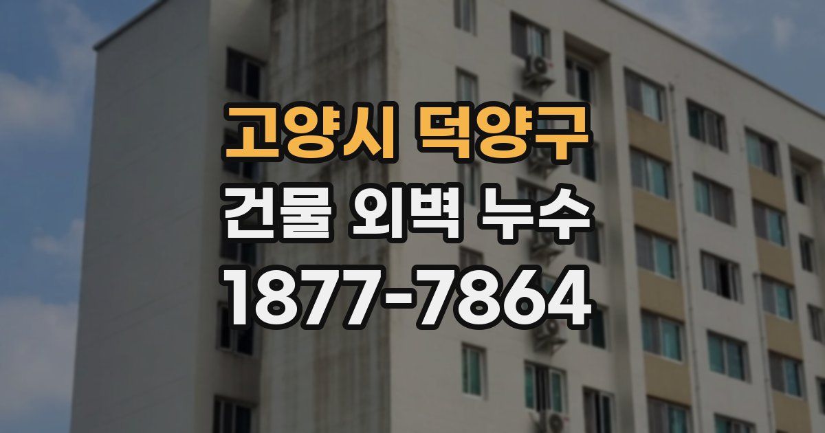 고양시 덕양구 건물 외벽 누수