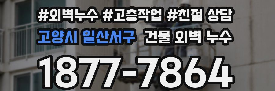 고양시 일산서구 건물 외벽 누수