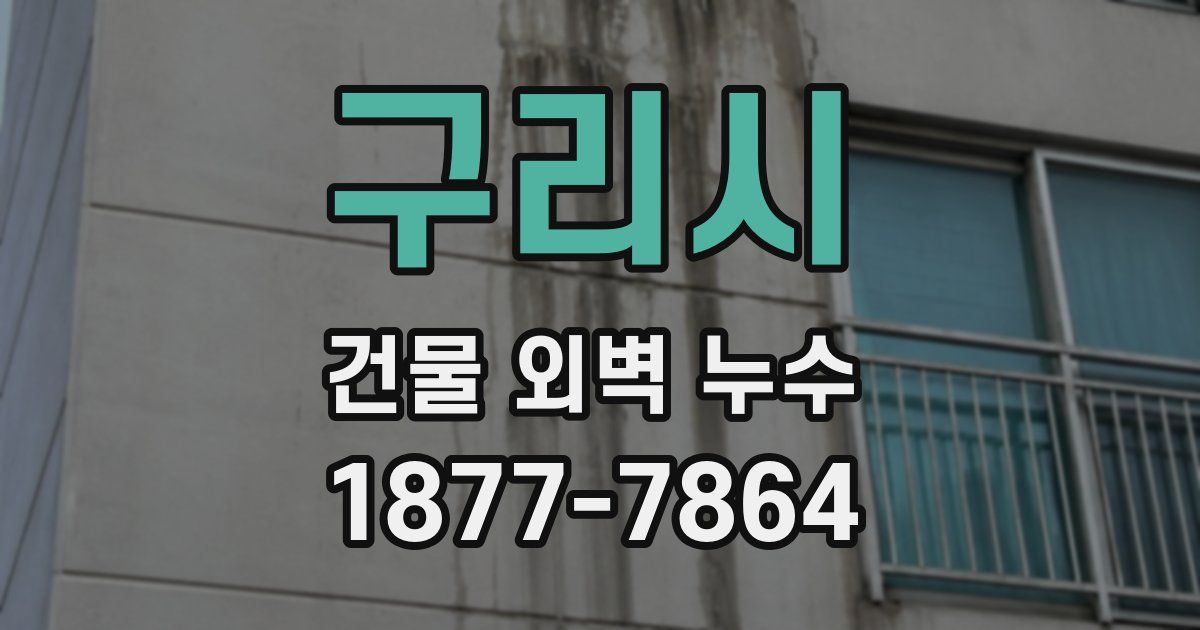 구리시 건물 외벽 누수