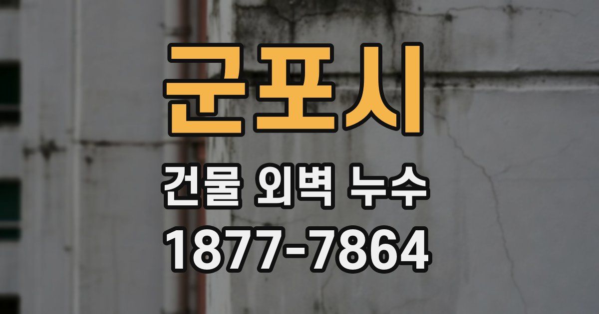 군포시 건물 외벽 누수