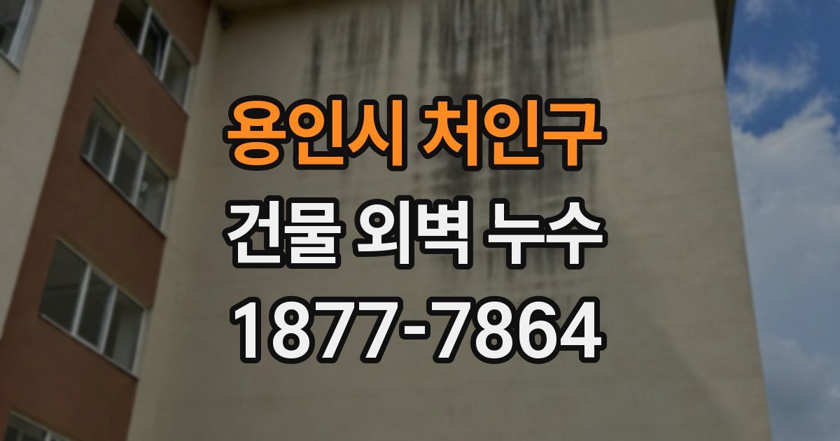 용인시 처인구 건물 외벽 누수