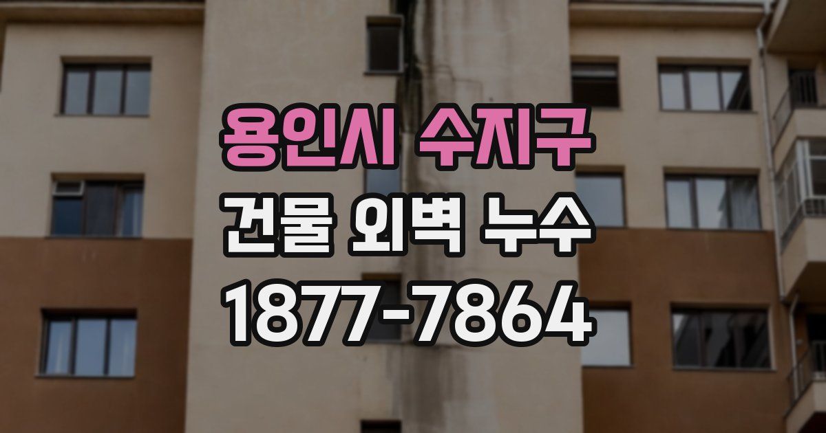 용인시 수지구 건물 외벽 누수