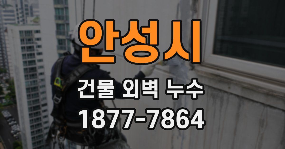 안성시 건물 외벽 누수