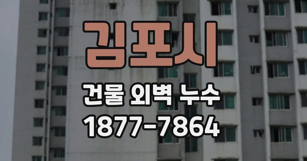 김포시 건물 외벽 누수