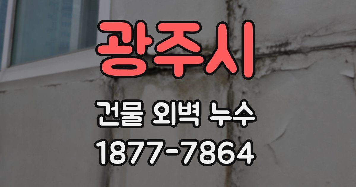 광주시 건물 외벽 누수