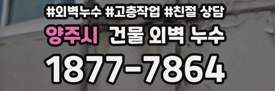 양주시 건물 외벽 누수