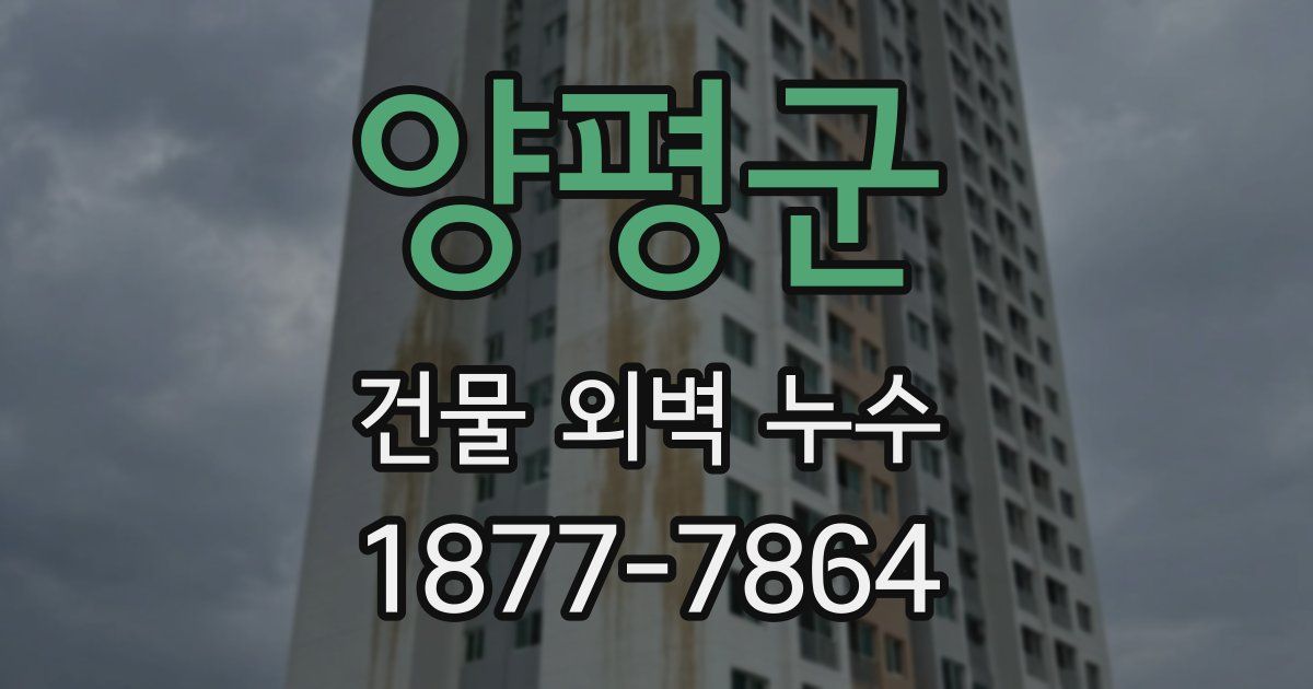 양평군 건물 외벽 누수