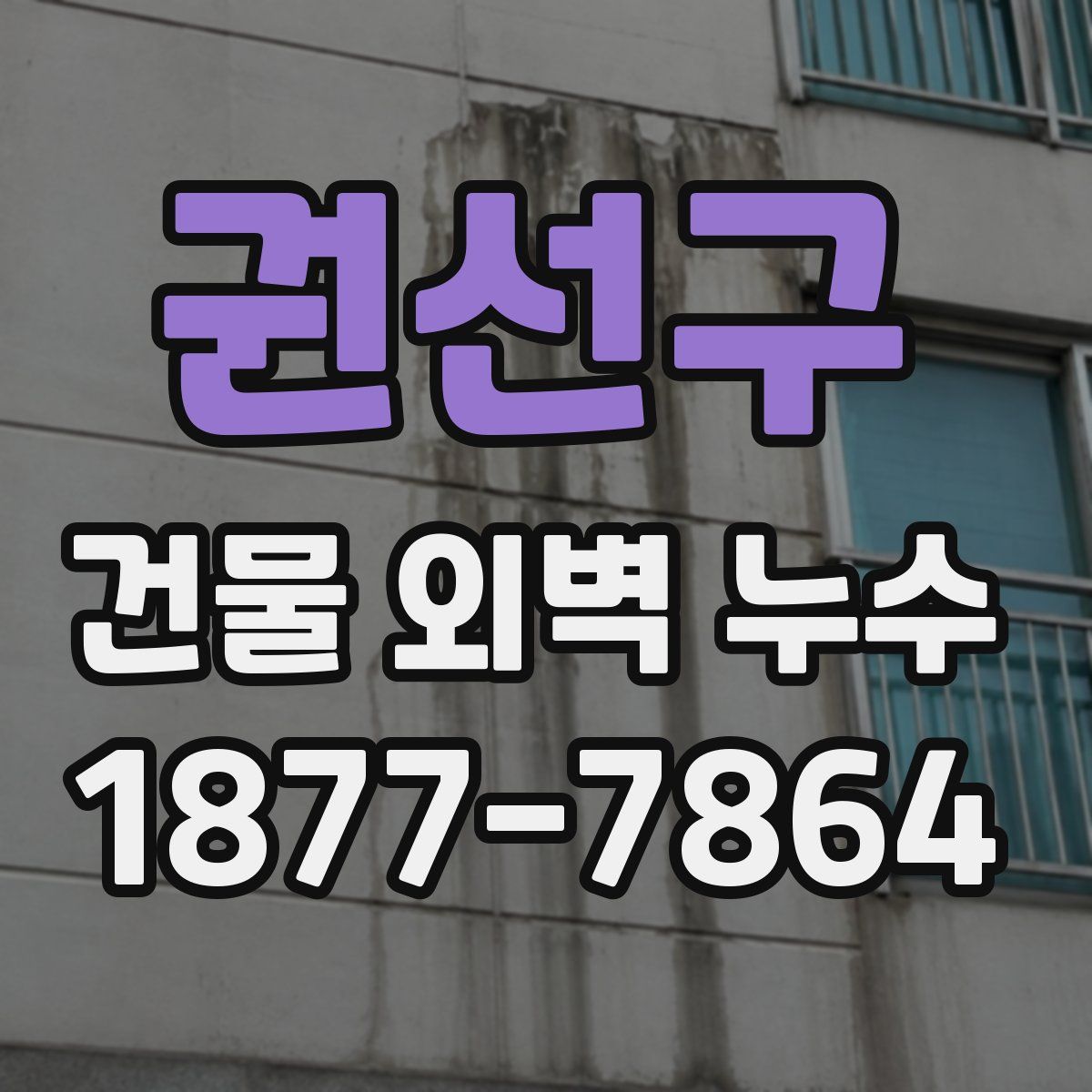 권선구 건물 외벽 누수
