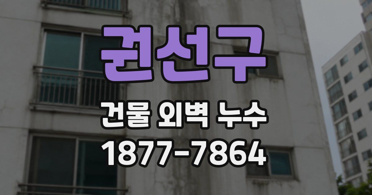 권선구 건물 외벽 누수