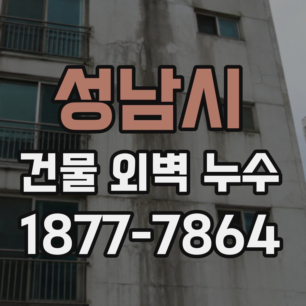 성남시 건물 외벽 누수