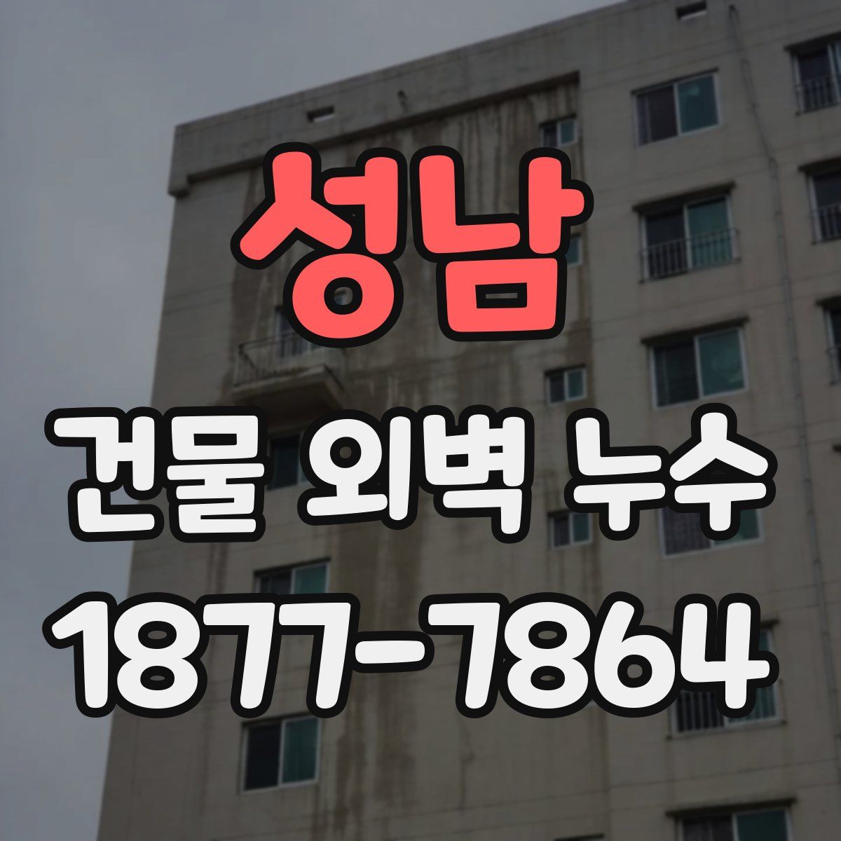 성남 건물 외벽 누수