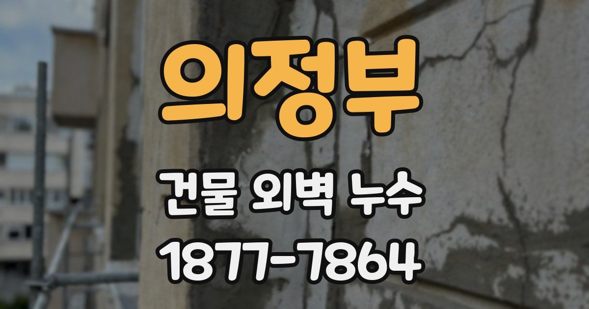 의정부 건물 외벽 누수