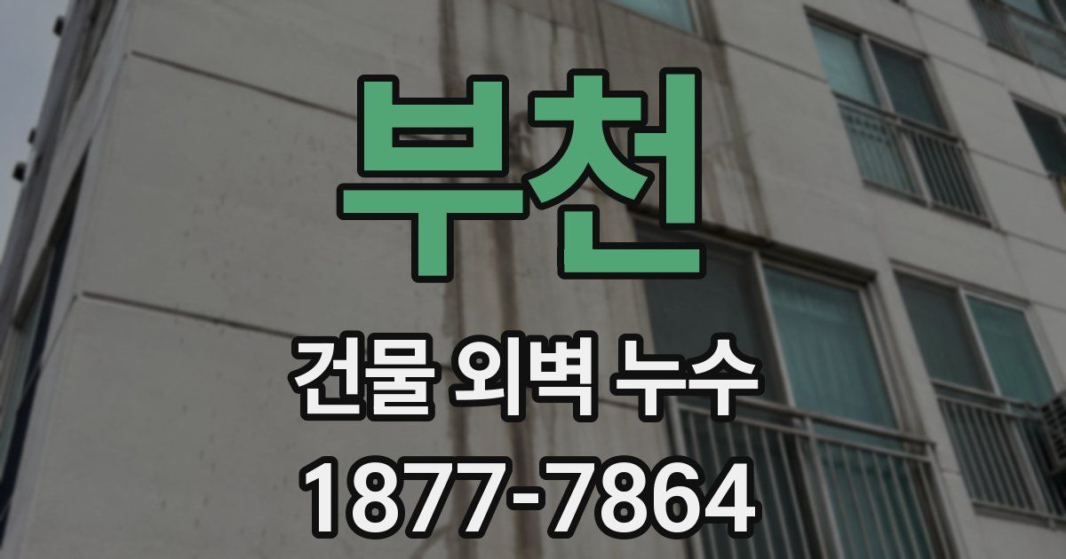 부천 건물 외벽 누수