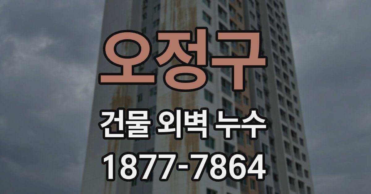 오정구 건물 외벽 누수
