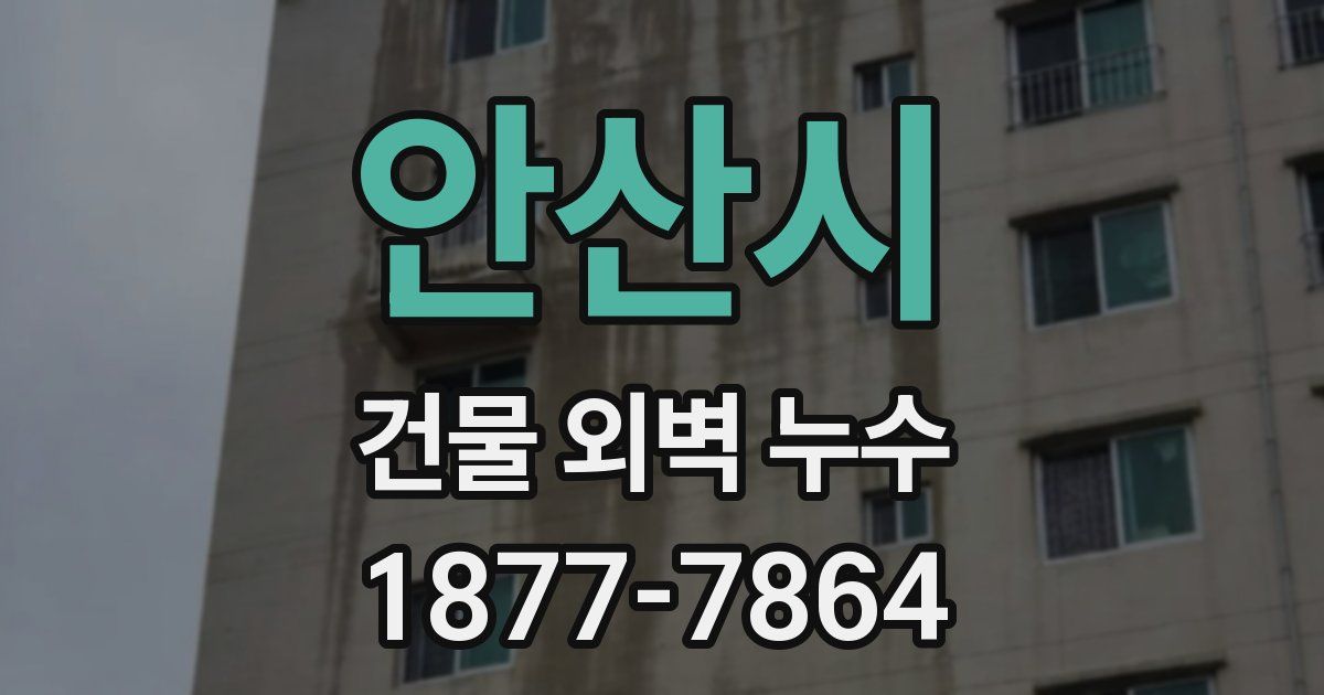 안산시 건물 외벽 누수