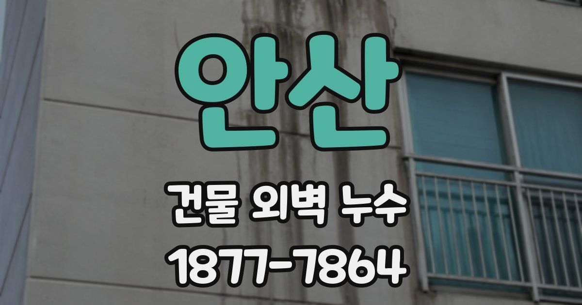 안산 건물 외벽 누수