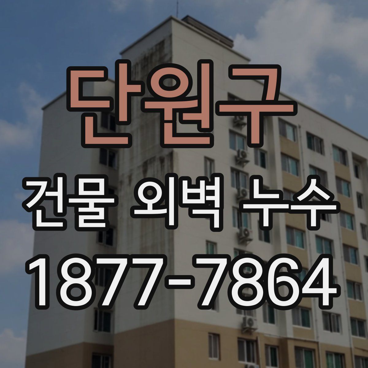 단원구 건물 외벽 누수