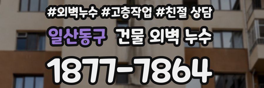 일산동구 건물 외벽 누수