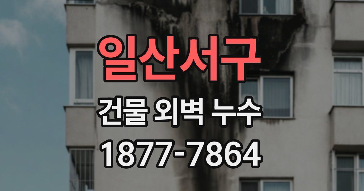 일산서구 건물 외벽 누수